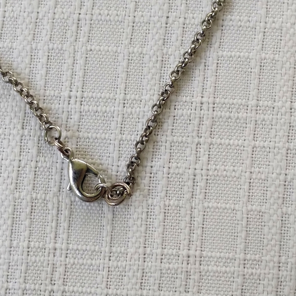 Necklace Silver Long  Statement Chain Bauble Ball Vintage - Picture 8 of 11